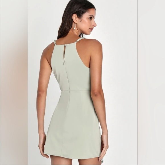 Lulus Sage Green Dress NWT - Picture 4 of 7